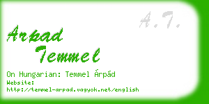 arpad temmel business card